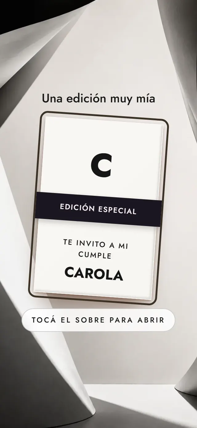 Portada de la invitación de muestra, estilo Minimal Chic